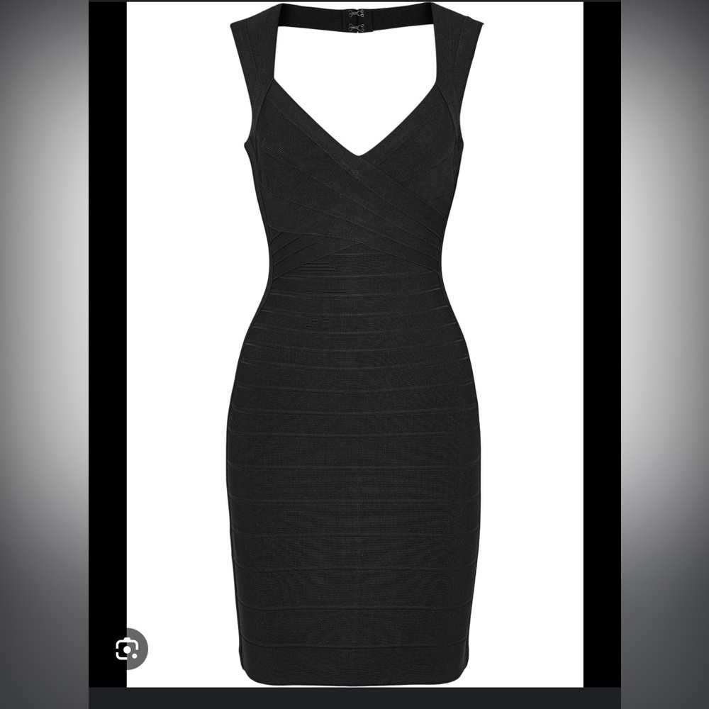Women's Hervé Léger Woman Sarai Open-back Bandage Mini Dress Black medium